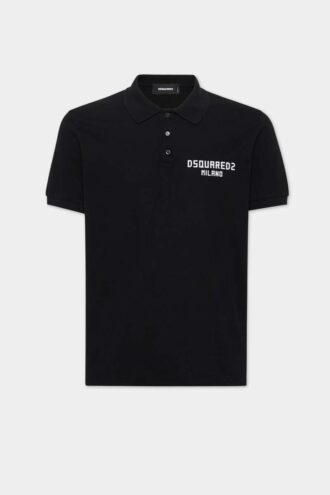 Barwiona koszulka polo Dsquared2 Milano o kroju tenisowym