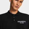 Barwiona koszulka polo Dsquared2 Milano o kroju tenisowym Barwiona koszulka polo Dsquared2 Milano o kroju tenisowym
