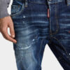 Biker Jean o średnim stopniu sprania