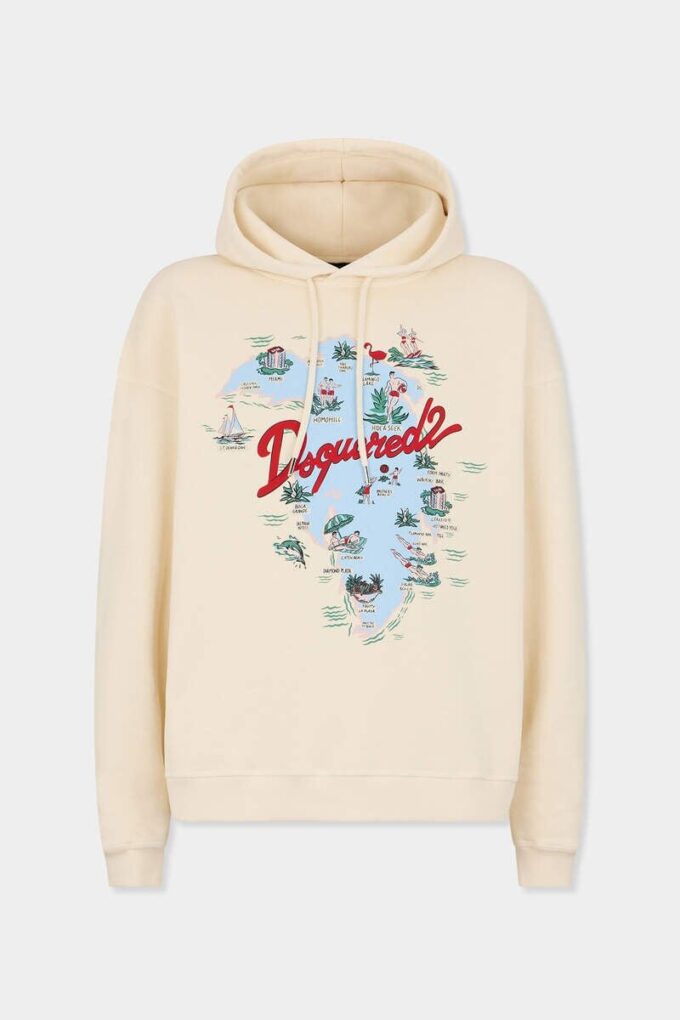 Bluza z kapturem Aloha Souvenir o luźnym kroju Bluza z kapturem Aloha Souvenir o luźnym kroju