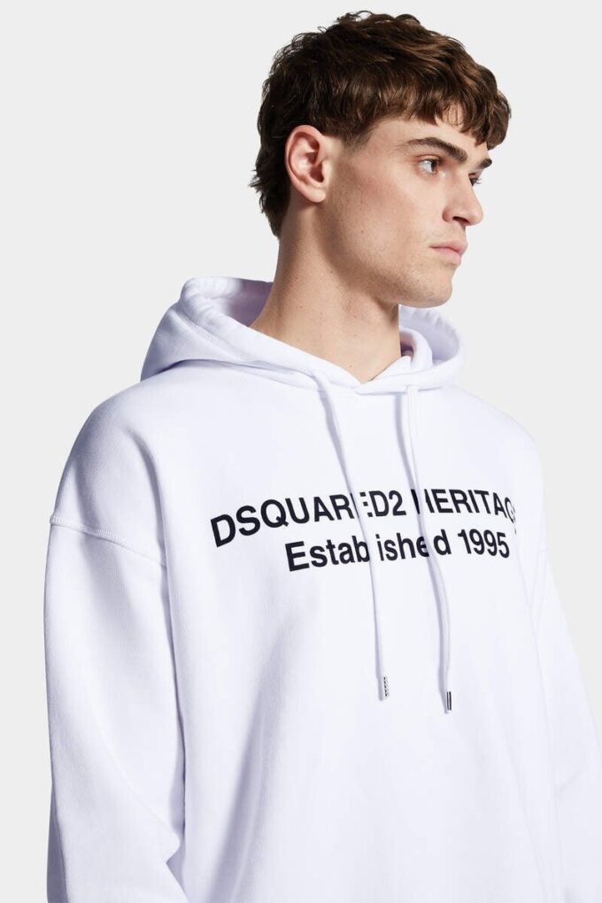 Bluza z kapturem Dsquared2 Heritage o luźnym kroju