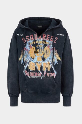 Bluza z kapturem Rock Wash o długim i wąskim kroju