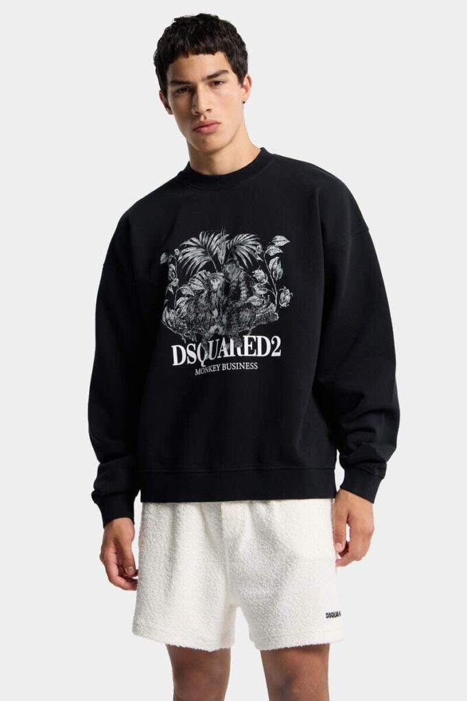 Bluza z okrągłym dekoltem o luźnym kroju Monkey Business