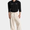 Błyszczące, luźne jeansy typu carpenter w stylu raw wash Błyszczące, luźne jeansy typu carpenter w stylu raw wash
