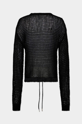 Charakterystyczny sweter z ażurowym wzorem marki Dsquared2