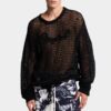Charakterystyczny sweter z ażurowym wzorem marki Dsquared2