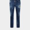 Ciemne jeansy Teddy w stylu buntownika
