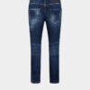 Ciemne jeansy Teddy w stylu buntownika
