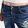 Ciemne jeansy Teddy w stylu buntownika