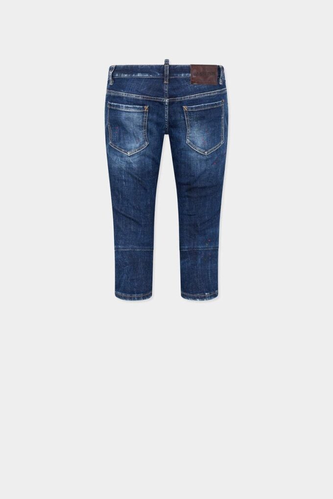 Ciemne letnie Jeansy z rozpiętym zamkiem Ciemne letnie Jeansy z rozpiętym zamkiem