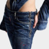 Ciemne letnie Jeansy z rozpiętym zamkiem Ciemne letnie Jeansy z rozpiętym zamkiem