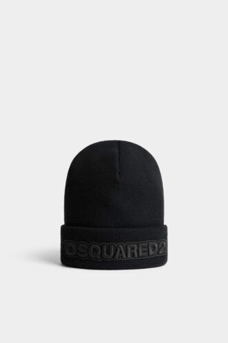 Czapka z dzianiny z logo Dsquared2