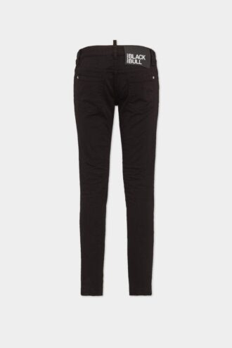 Czarne Jeansy Jennifer z denimu typu bull