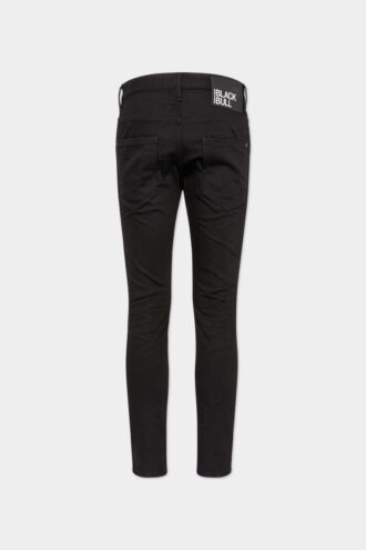 Czarne Jeansy Skater