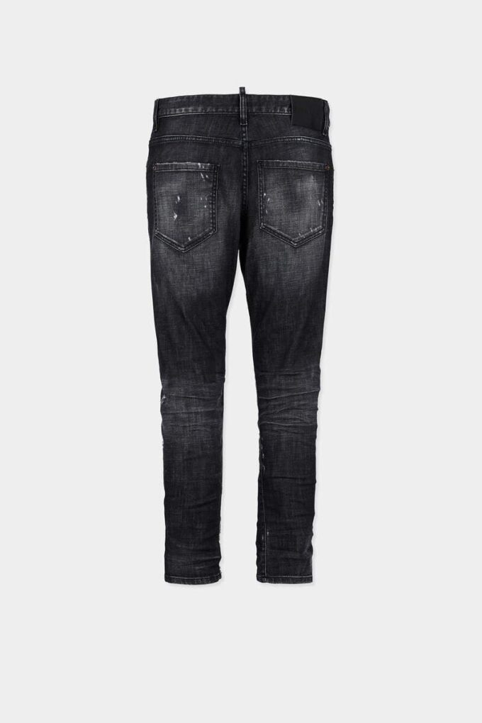 Czarne jeansy slim twist z efektem fog wash Czarne jeansy slim twist z efektem fog wash