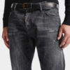 Czarne jeansy slim twist z efektem fog wash Czarne jeansy slim twist z efektem fog wash