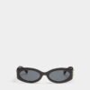 Czarne okulary przeciwsłoneczne Hype Czarne okulary przeciwsłoneczne Hype