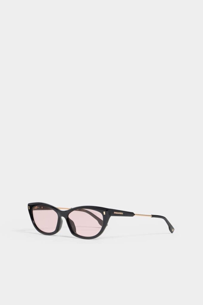 Czarne okulary przeciwsłoneczne Hype Pink