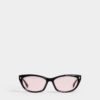 Czarne okulary przeciwsłoneczne Hype Pink