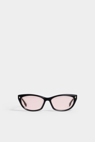 Czarne okulary przeciwsłoneczne Hype Pink