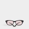 Czarne okulary przeciwsłoneczne Hype Pink