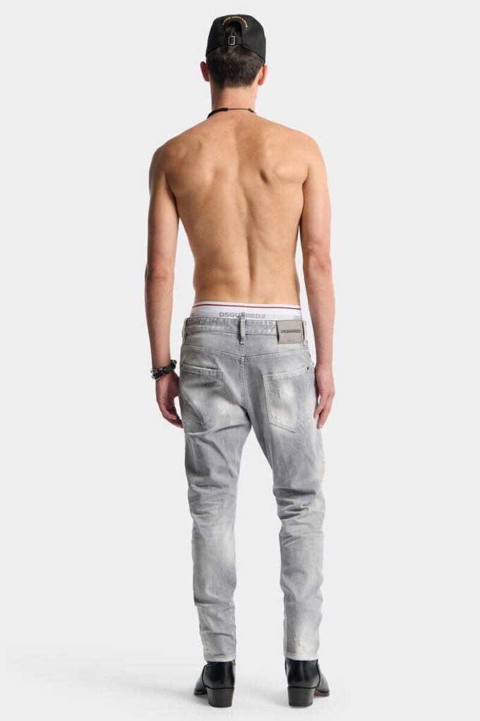 Dżinsy Slim Twist w kolorze szarym z efektem szczotkowania Dżinsy Slim Twist w kolorze szarym z efektem szczotkowania
