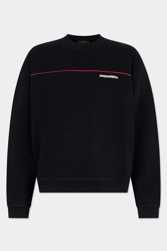 Dsquared2 T-shirt z okrągłym dekoltem o luźnym kroju