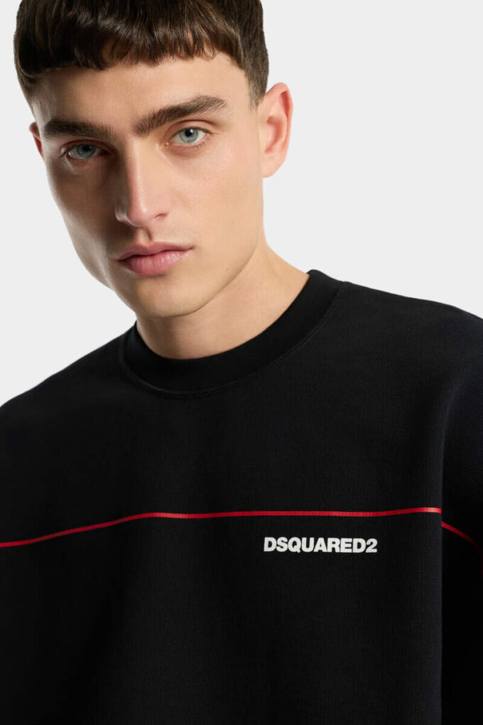 Dsquared2 T-shirt z okrągłym dekoltem o luźnym kroju