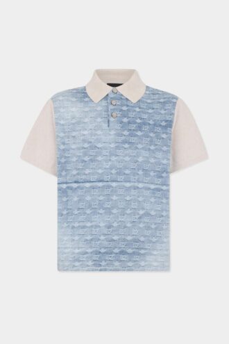 Dzianinowa koszulka polo z monogramem