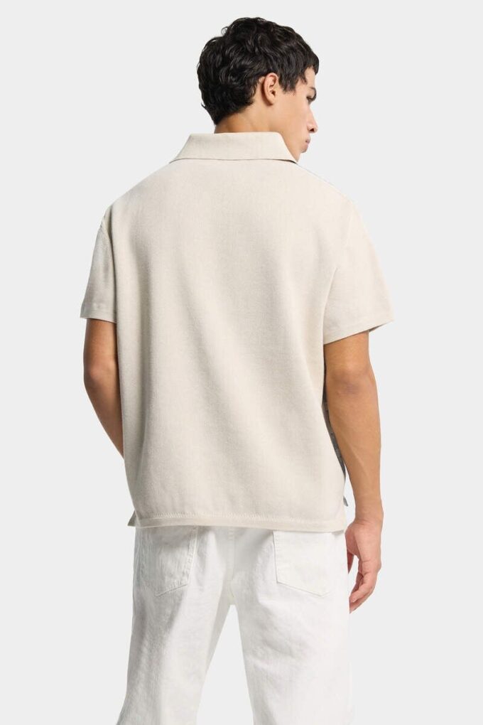 Dzianinowa koszulka polo z monogramem