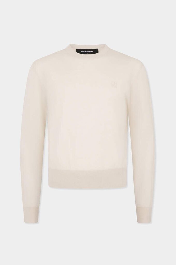 Dzianinowy sweter z okrągłym dekoltem Dzianinowy sweter z okrągłym dekoltem