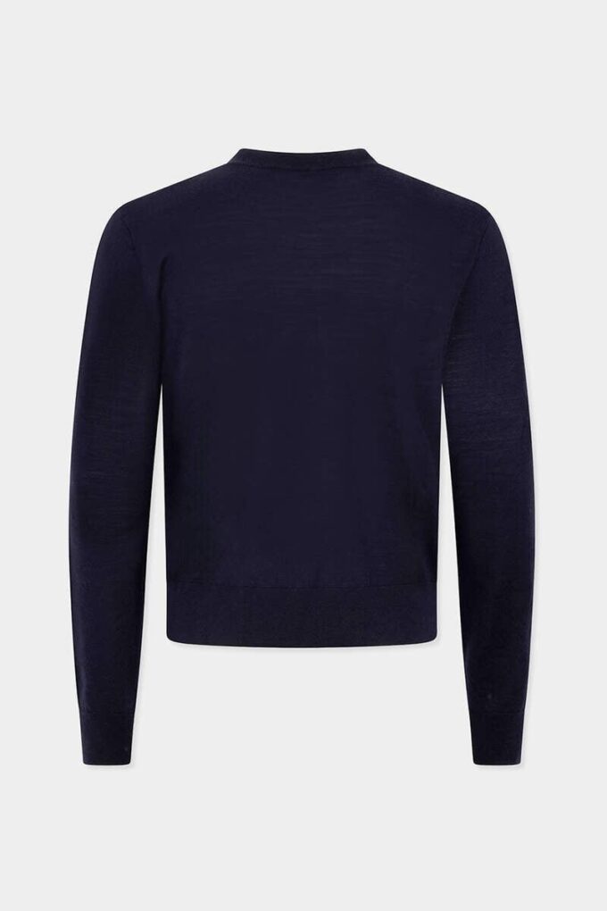 Dzianinowy sweter z okrągłym dekoltem Dzianinowy sweter z okrągłym dekoltem