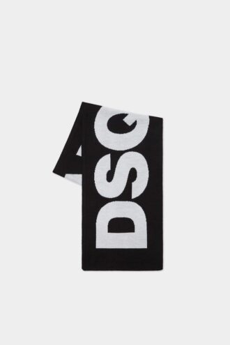 Dzianinowy szalik z logo Dsquared2