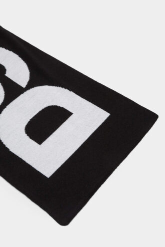 Dzianinowy szalik z logo Dsquared2