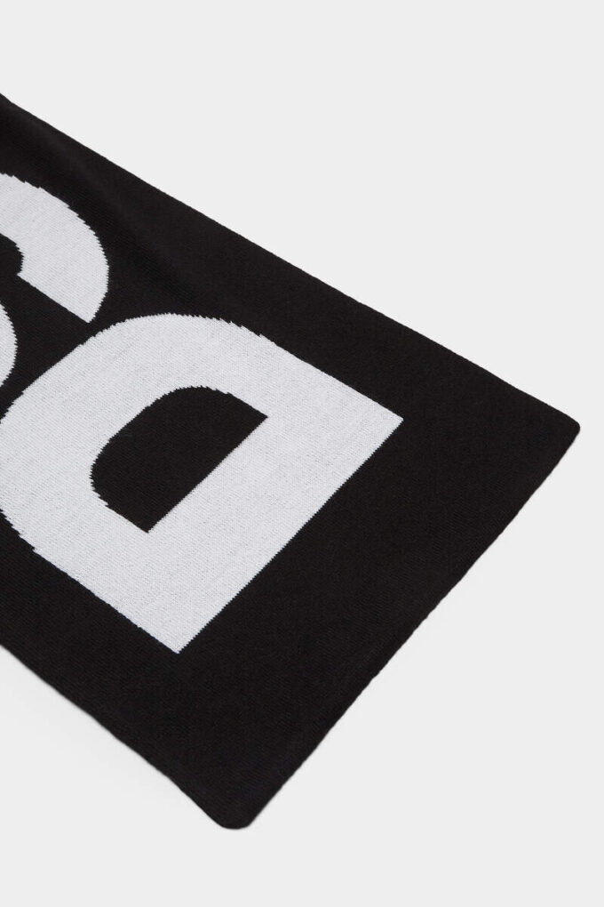 Dzianinowy szalik z logo Dsquared2
