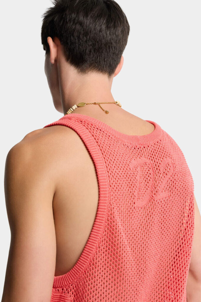 Dzianinowy top bez rękawów
