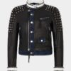 Elegancka kurtka motocyklowa w stylu rebelianckim Elegancka kurtka motocyklowa w stylu rebelianckim