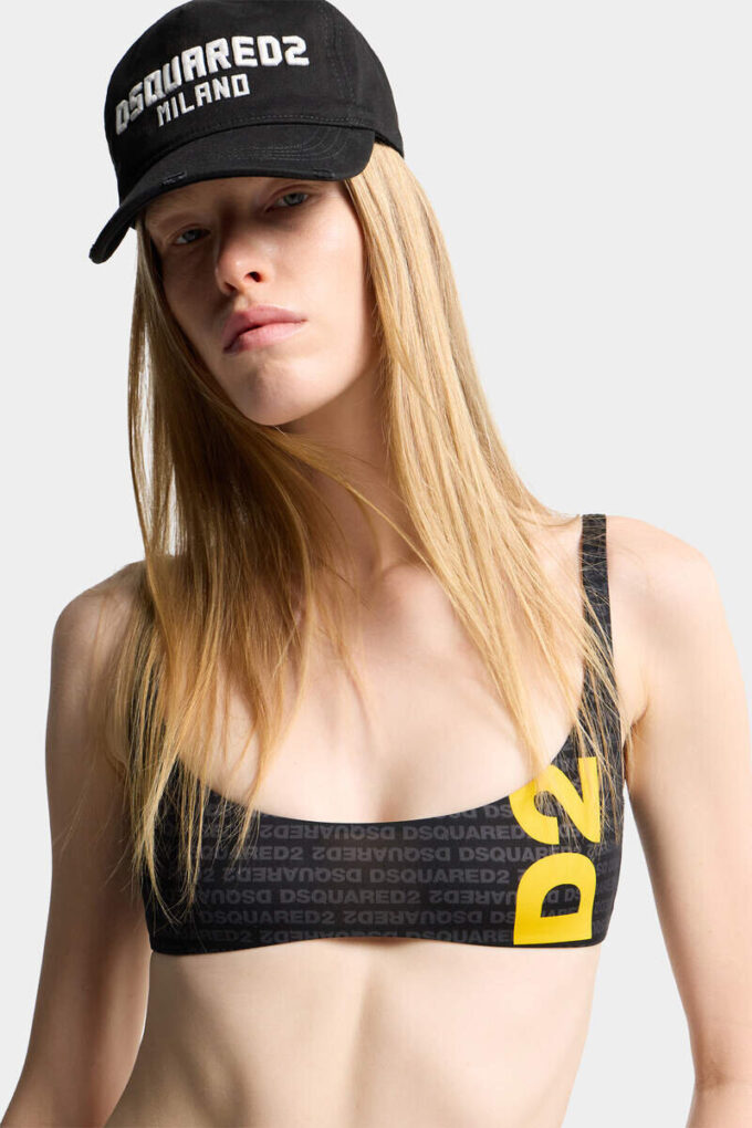 Góra bikini z logo Dsquared2