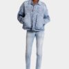 Jasne jeansy skinny z efektem Diagonale Wash