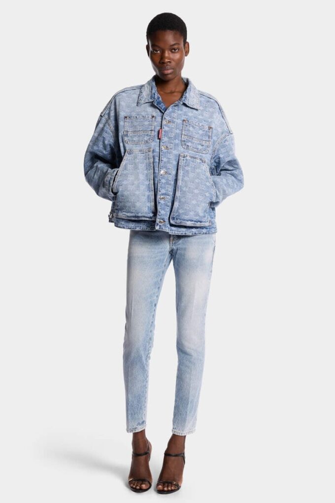 Jasne jeansy skinny z efektem Diagonale Wash