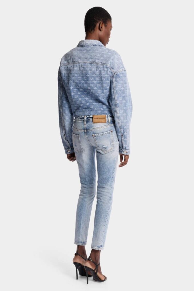 Jasne jeansy skinny z efektem Diagonale Wash