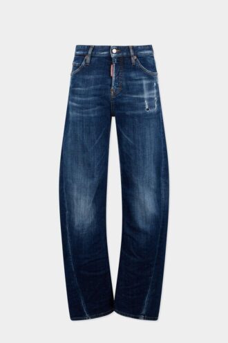 Jeansy Loose Twist w ciemnym odcieniu Smoker Wash