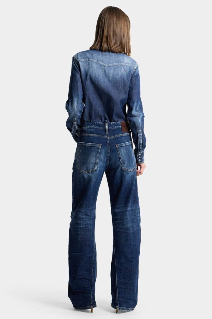 Jeansy Loose Twist w ciemnym odcieniu Smoker Wash Jeansy Loose Twist w ciemnym odcieniu Smoker Wash