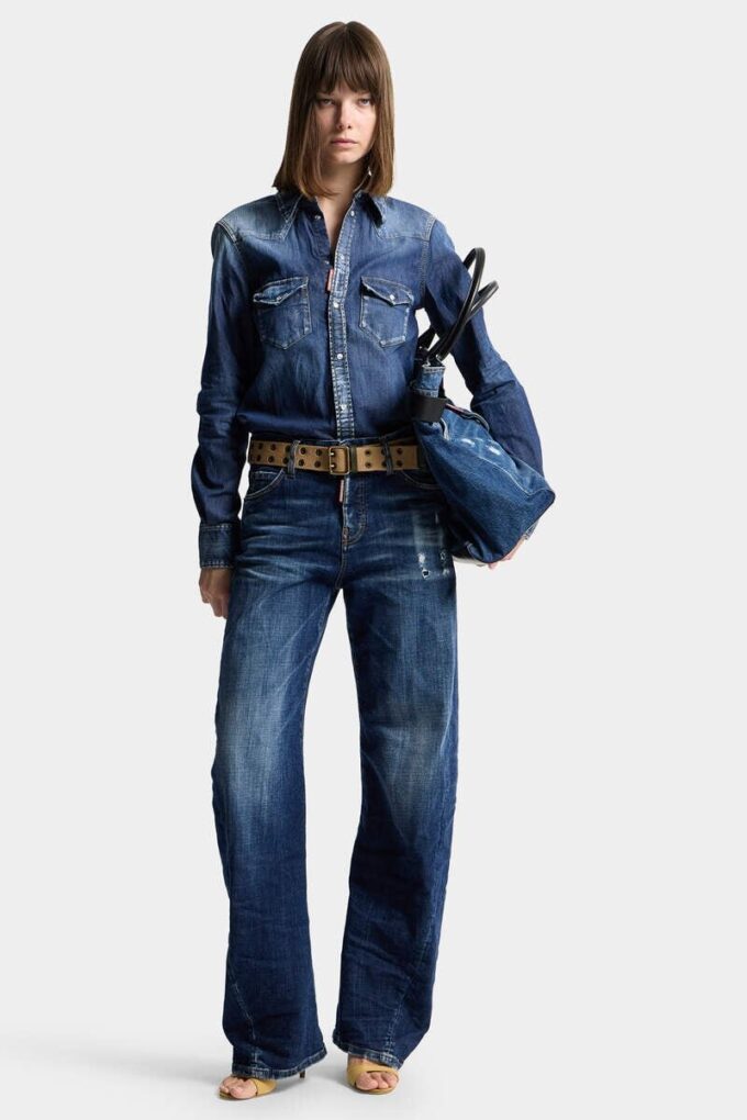 Jeansy Loose Twist w ciemnym odcieniu Smoker Wash Jeansy Loose Twist w ciemnym odcieniu Smoker Wash