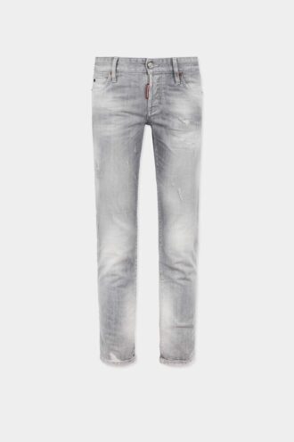 Jeansy skinny w kolorze szarym z efektem sprania Jeansy skinny w kolorze szarym z efektem sprania