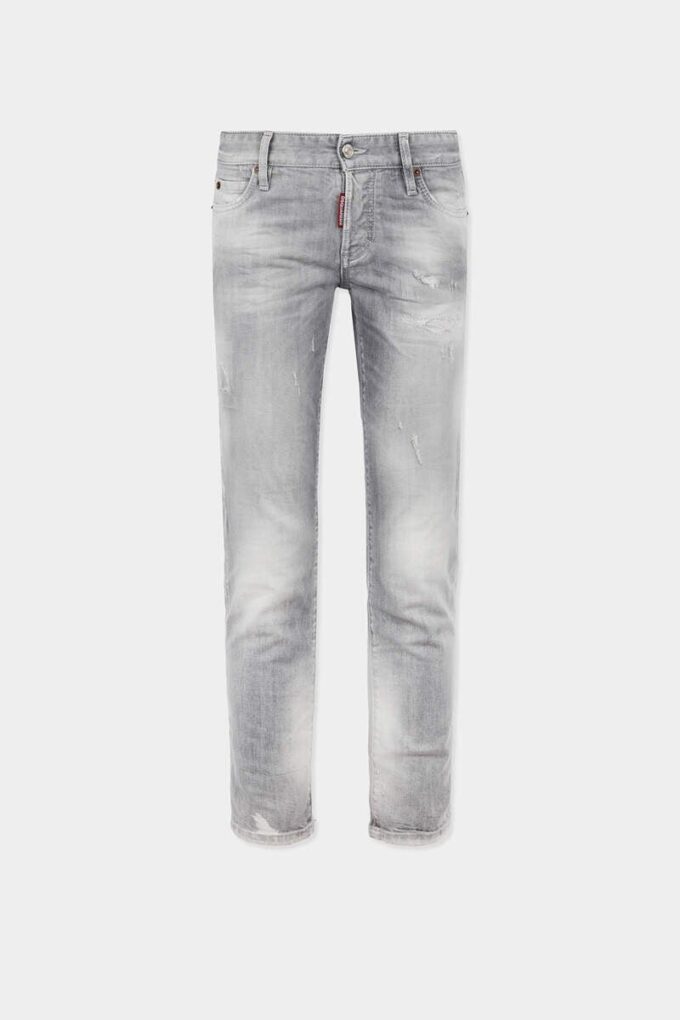 Jeansy skinny w kolorze szarym z efektem sprania Jeansy skinny w kolorze szarym z efektem sprania