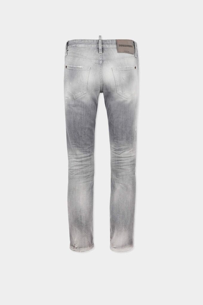 Jeansy skinny w kolorze szarym z efektem sprania Jeansy skinny w kolorze szarym z efektem sprania