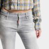 Jeansy skinny w kolorze szarym z efektem sprania Jeansy skinny w kolorze szarym z efektem sprania