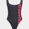 Jednoczęściowy kostium kąpielowy z logo Dsquared2