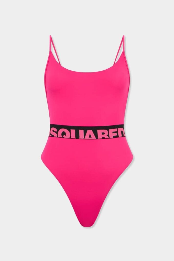 Jednoczęściowy kostium kąpielowy z logo Dsquared2